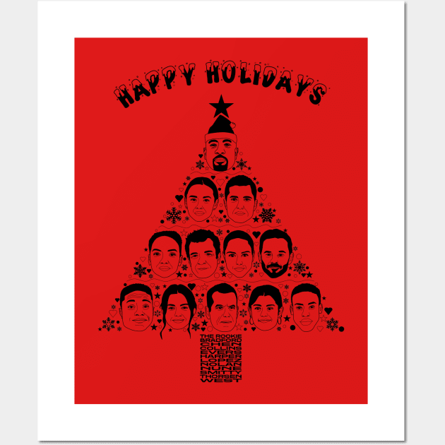 The Rookie Christmas Tree (black text) | The Rookie Wall Art by gottalovetherookie